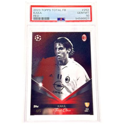 Kaka 2023-24 Topps Total Football Kaka First Class - RED 4/5 #252 PSA 10 AC Milan