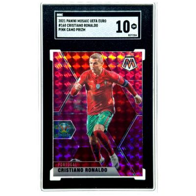 Cristiano Ronaldo 2021 Panini Mosaic Uefa Euro 2020 - Pink Camo #160 Portugalia SGC 10