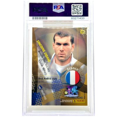 Zinedine Zidane 2002 Panini World Cup Korea/Japan #61 PSA 9