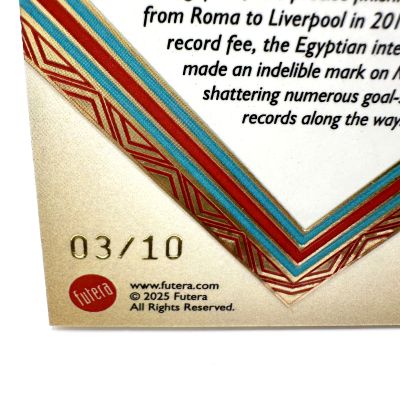 Mohamed Salah 2025 Futera Unique Gold Frame #GTF4I 3/10