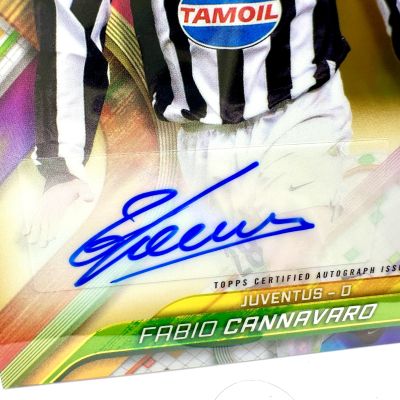 Fabio Cannavaro 2024-25 Topps Finest UCC AUTO #BR-FR 28/50 Juventus