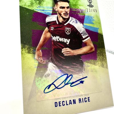 Declan Rice 2021-22 Topps Future Champions UEL - AUTO 23/49 Westham United