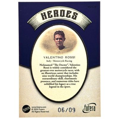 Valentino Rossi 2024 Futera Heroes 06/09 Motorcycle Racing Italia
