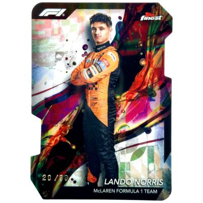 Lando Norris 2024 Topps Finest Formula 1 - Common Die-Cut 20/99 #7 Mclaren