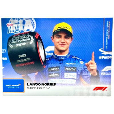 Lando Norris 2023 Topps Now F1 #58 McLaren Maide Pole in F1