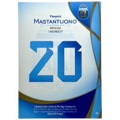 Franco Mastantuono 2025 Topps Lineage - Pink 61/80 1st Bowman Argentina