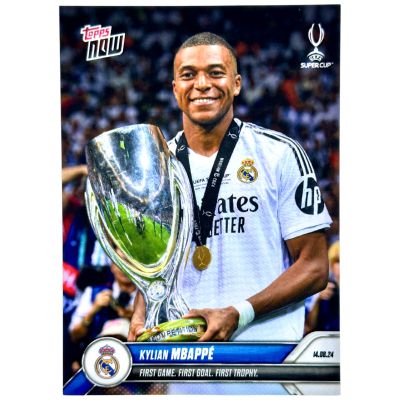 Kylian Mbappe 2025 Topps Now - First Game First Goal First Trophy #002 Real Madrid