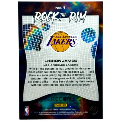 LeBron James 2022-23 Panini Recon Basketball Rock The RIM #1 RECON Lakers