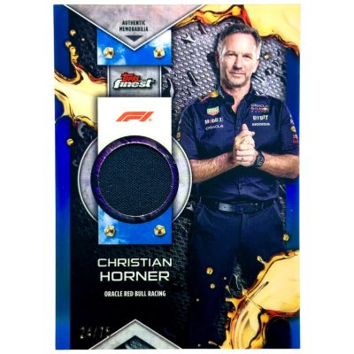 Christian Horner 2024 Topps Finest Formula 1 - Relic Blue Refractor 24/75 #F1R-HOR RedBull