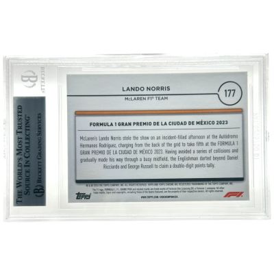 Lando Norris 2024 Topps Chrome F1 - Gold refractor 10/50 #177 BGS 8.5