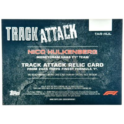 Nico Hulkenberg 2024 Topps Finest Formula 1 - Track Attack Relic 64/75 #TAR-HUL Haas