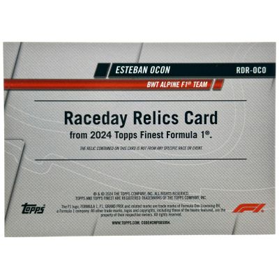 Esteban Ocon 2024 Topps Finest Formula 1 - Raceday Relics Green 22/50 #RDR-OCO Alpine