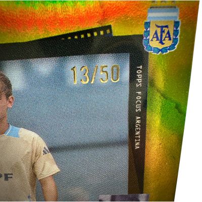 Nico Paz 2025 Topps Focus Argentina - GOLD 13/50 