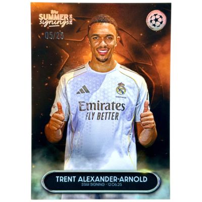 Trent Alexander-Arnold 2025-26 Topps Summer Signings 5/25 Real Madrid