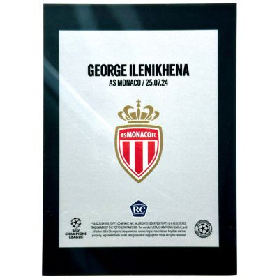 George Ilenikhena 2024 Topps Fabrizio Romano Here We Go - 06/10 RED Rookie AS Monaco