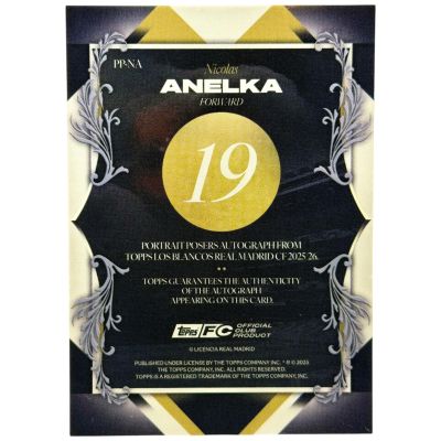 Nicolas Anelka 2025-26 Topps Los Blancos Real Madrid Portret Posers AUTO 46/150 #PP-NA Real Madrid