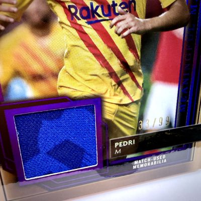 Pedri 2021-22 Topps UCL Museum Collection Relic #MMR-P 33/99 FC Barcelona