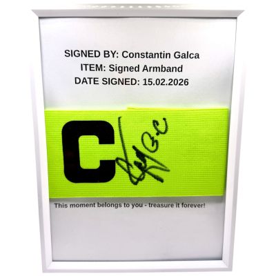 Constantin Galca - Banderola de capitan cu autograf (semnata personal) + certificat de autenticitate