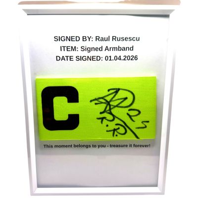 Raul Rusescu - Banderola de capitan cu autograf (semnata personal) + certificat de autenticitate    
