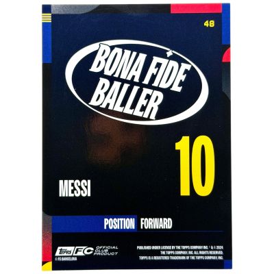 Lionel Messi 2024-25 Topps FC Barcelona Team Set - Bona Fide Baller 180/250 #48
