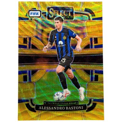 Alessandro Bastoni 2023-24 Panini Select Serie A Soccer - Gold Wave 05/10 #36 Inter Milan