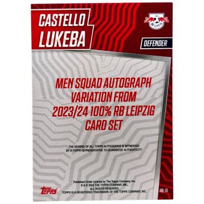 Castello Lukeba 2023-24 Topps Leipzig Card Set - Mens Squad Auto 2/5 