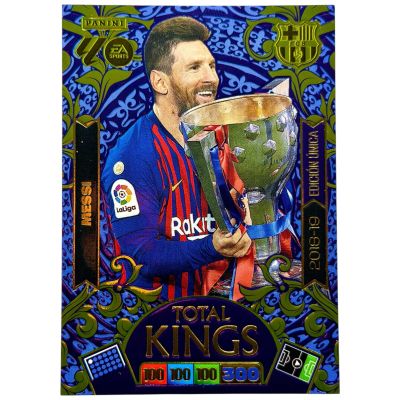 Lionel Messi 2025-26 Panini XL Adrenalyn Dream Box Total Kings 2018-19 Edicion Unica Trophy #455 FC Barcelona
