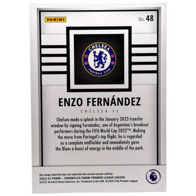 Enzo Fernandez 2022-23 Panini Chronicles Premier League ROOKIE #213 Chelsea