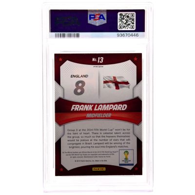 Frank Lampard 2014 Panini Prizm World Cup Brazil - Stars Silver Prizm #13 Anglia PSA 8