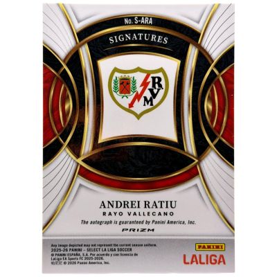 Andrei Ratiu 2025-26 Panini Select La Liga - AUTO Prizm #S-ARA Rayo Vallecano