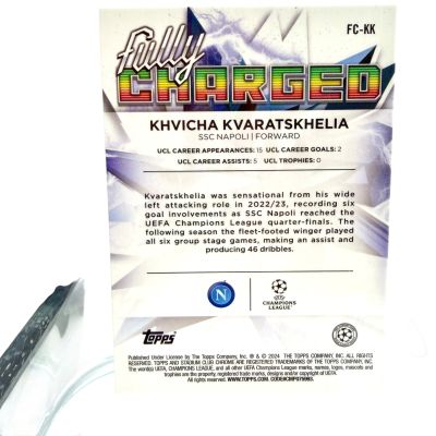 Khvicha Kvaratskhelia 2023-24 Topps Stadium Club Chrome - Fully Charged Gold /50