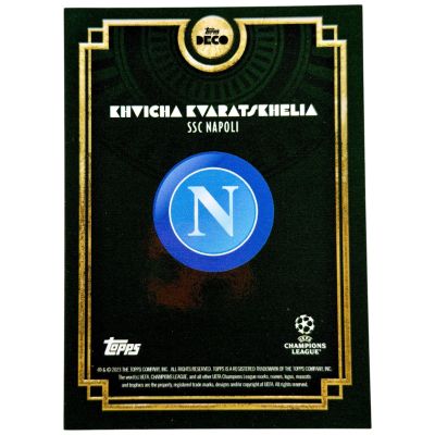 Khvicha Kvaratskhelia 2023-24 Topps Deco UCC - Green 57/99 Napoli