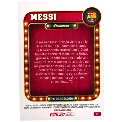 Lionel Messi 2025-26 Topps FC Barcelona Collector Tin - Name in Letter 268/399 #27