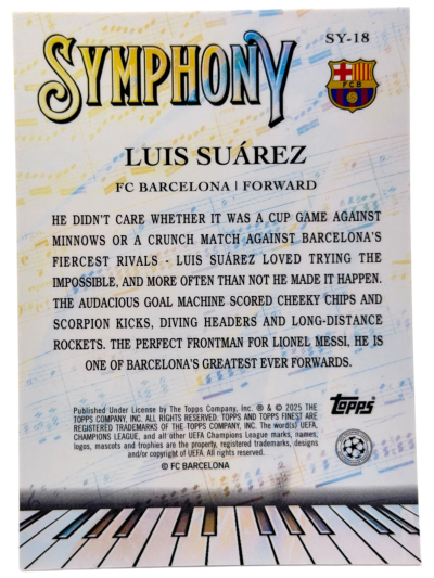 Luis Suarez 2024-25 Topps Finest UCC - Symphony FC Barcelona  #SY-18