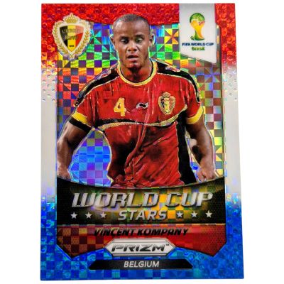 Vincent Kompany 2014 Prizm World Cup Stars - Red White & Blue Power Plaid #4 Belgia