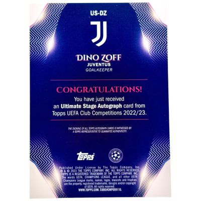 Dino Zoff 2022-23 Topps UCC Flagship - AUTO Ultimate Stage #US-DZ Italia