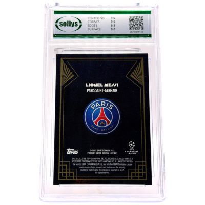 Lionel Messi 2021-22 Topps Deco UCL PSG SOLLYS 9