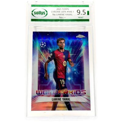 Lamine Yamal 2024-25 Topps Chrome UCC - Wonderkids #WC-1 FC Barcelona SOLLYS 9.5