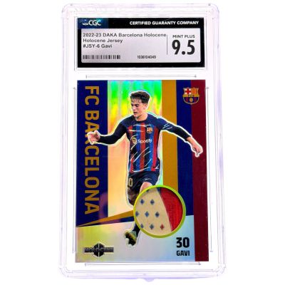 Gavi 2022-23 Daka FC Barcelona Holocene - Jersey Game Used Relic 49/50 #JSY-6 CGC 9.5
