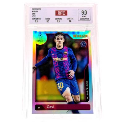 Gavi 2021-22 Topps Merlin UCL - Rookie RC Refractor #107 FC Barcelona RFE 9 