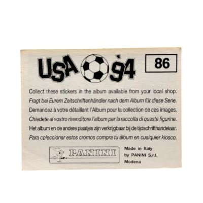 Echipa Romaniei Sticker USA Panini 1994 Black Back #86 