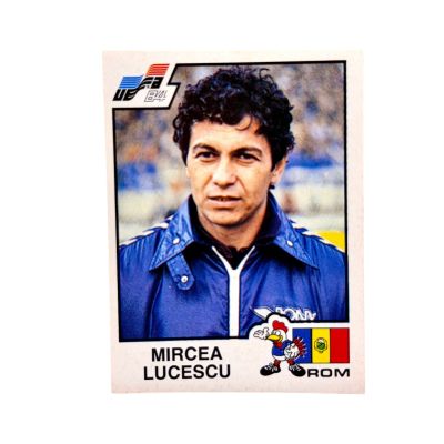 Mircea Lucescu 1984 Panini UEFA Euro Sticker #187 România – Sticker Original Panini