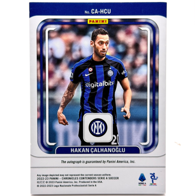 Hakan Calhanoglu 2022-23 Panini Chronicles Serie A - Contenders  AUTO 197/229 #CA-HCU Inter Milan