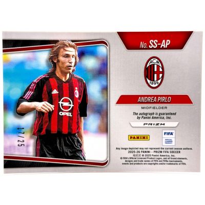 Andrea Pirlo 2025-26 Panini Prizm Fifa - AUTO 17/25 Sensational Signatures #SS-AP AC Milan