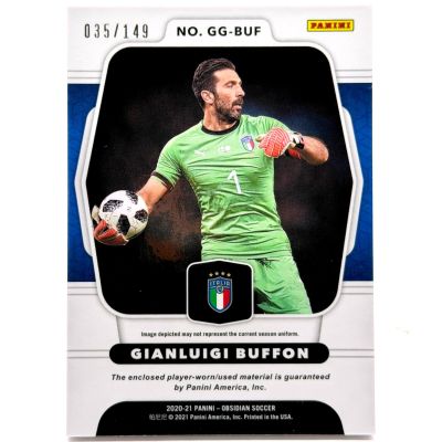Gianluigi Buffon 2020-21 Panini Obsidian Soccer - Patch 035/149 #GG-BUF Italia