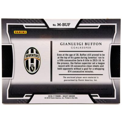 Gianluigi Buffon 2016-17 Panini Select Fifa - Player Worn Relic #MBUF Juventus 