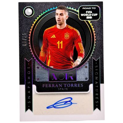 Ferran Torres 2025-26 Panini Noir Road To World Cup - AUTO 06/25 #SN-FT Spania