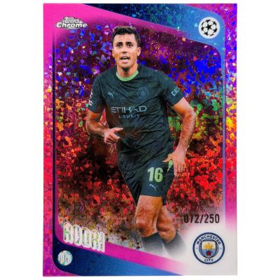 Rodri 2025-26 Topps Chrome UCC - 072/250 Pink Sparkle #171 Manchester City