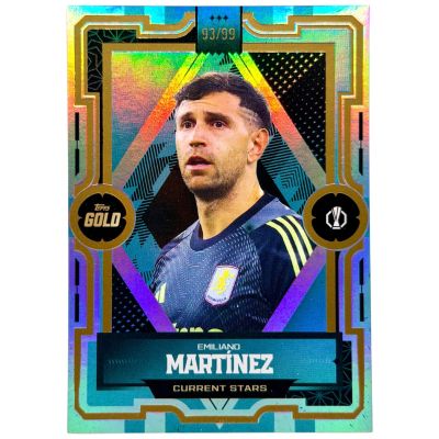 Emiliano Martinez 2025-26 Topps Gold UCC - 93/99 Aston Villa