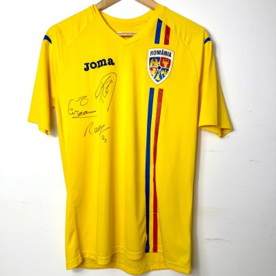 Cirjan, Oprut, F. Petre Tricou semnat  Romania Home 2017 S Original cu certificat de autenticitate 